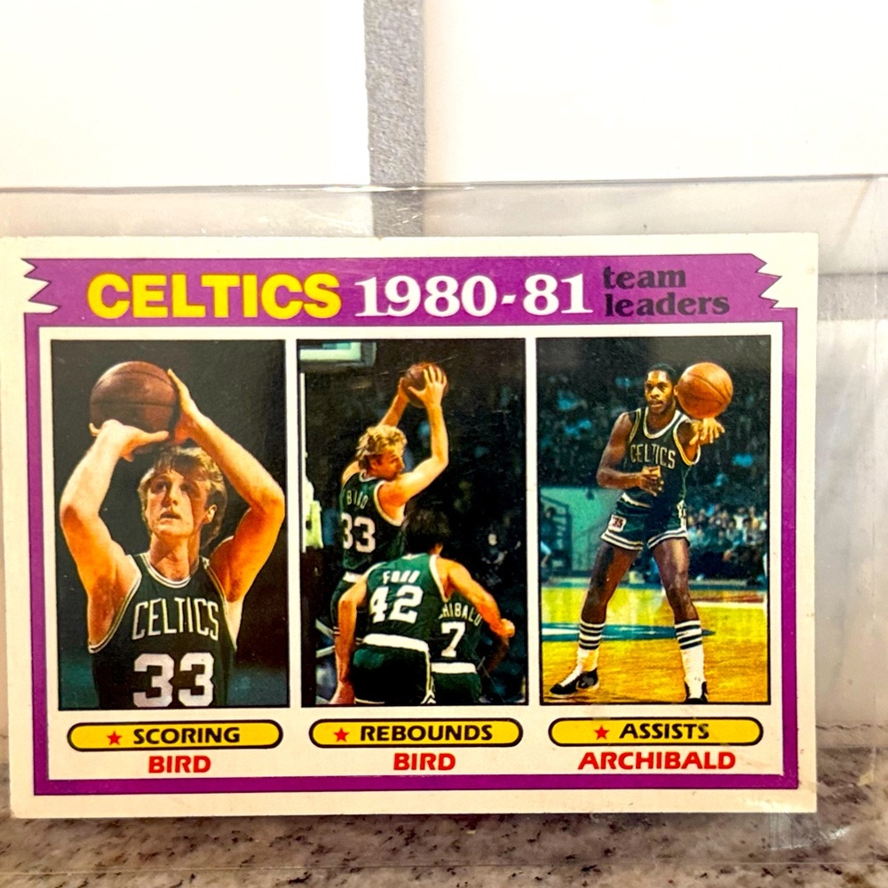 Topps 1981 Boston Celtics Team Leaders Baseball card MINT!